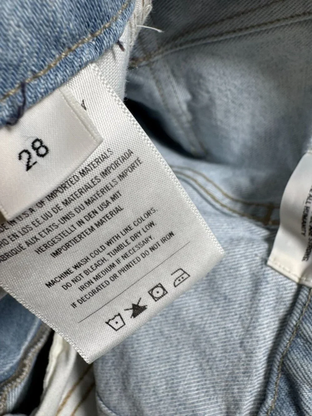 Citizens Of Humanity Surplus Gema High Rise Light Wash Cargo Jeans 28 Blue